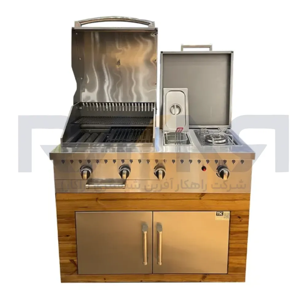 باربیکیو ۱۱۰ سانت کامل، استیل ترموود عرض ۶۰