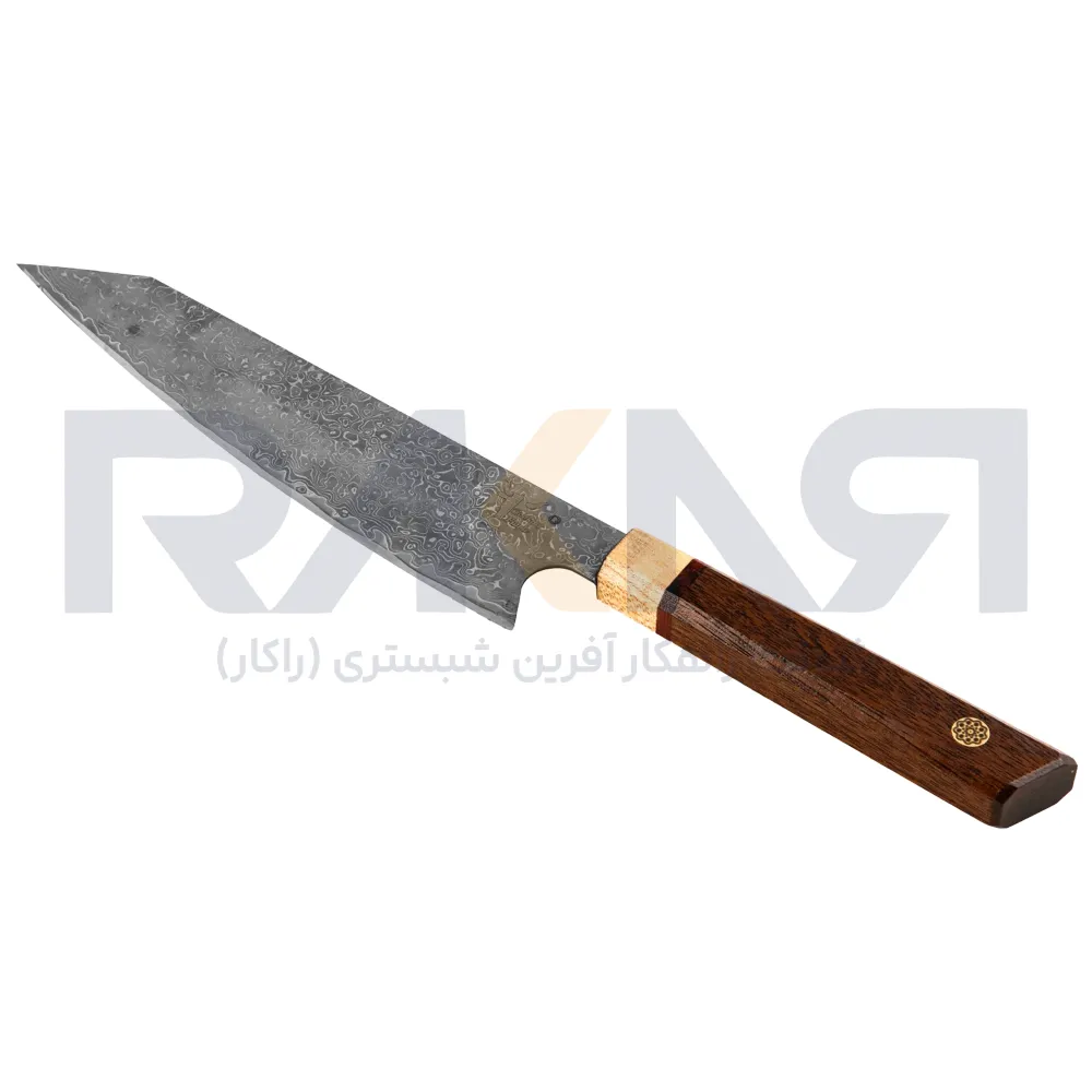 Damascus Chef Knife 8 Inch Model D2 چاقو سرآشپز دمشقی 8 اینچ مدل D2