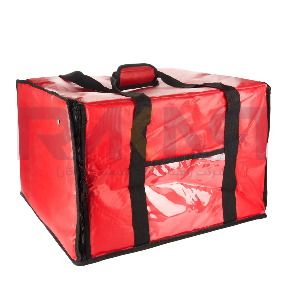 کیف حمل غذا ۴۷×۵۰ سانتیمتری (برزنتی – قرمز – حجیم)