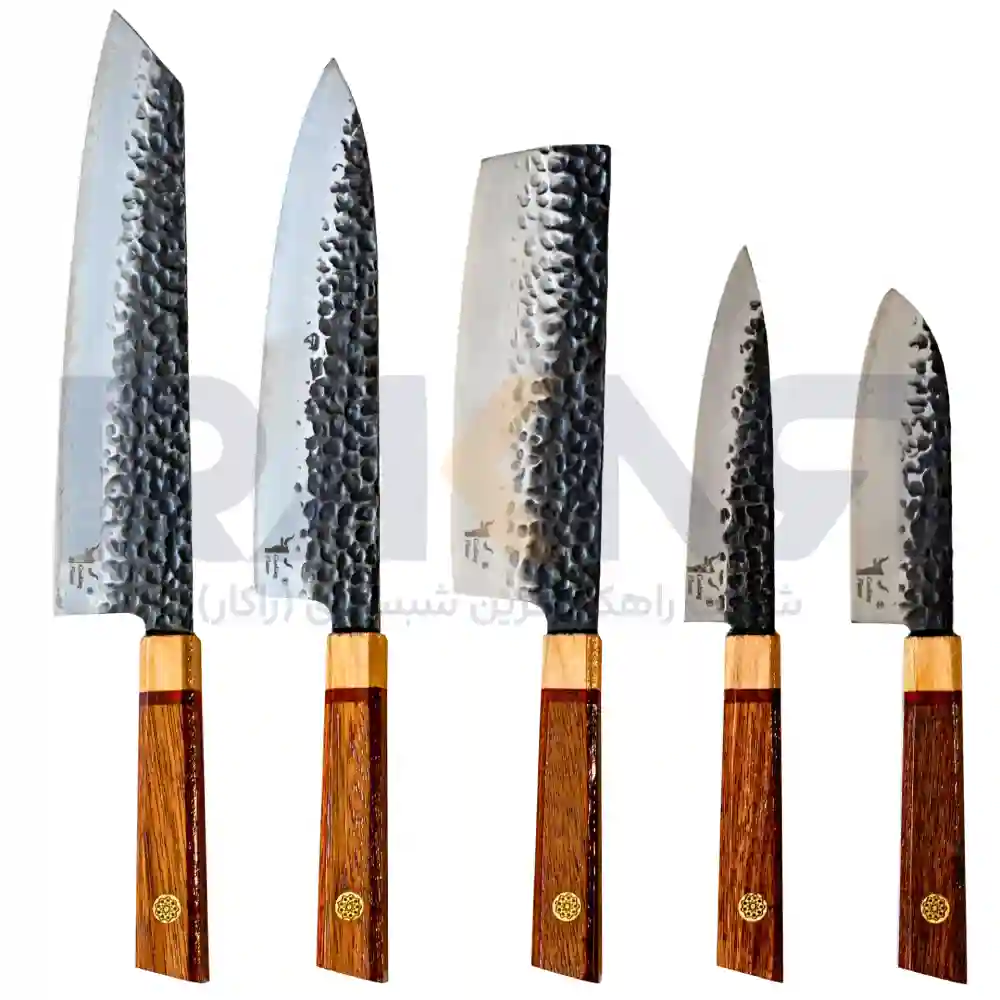 San Mai Chef's Knife Set 5 Pieces سرویس 5 پارچه چاقو سرآشپز سان مای