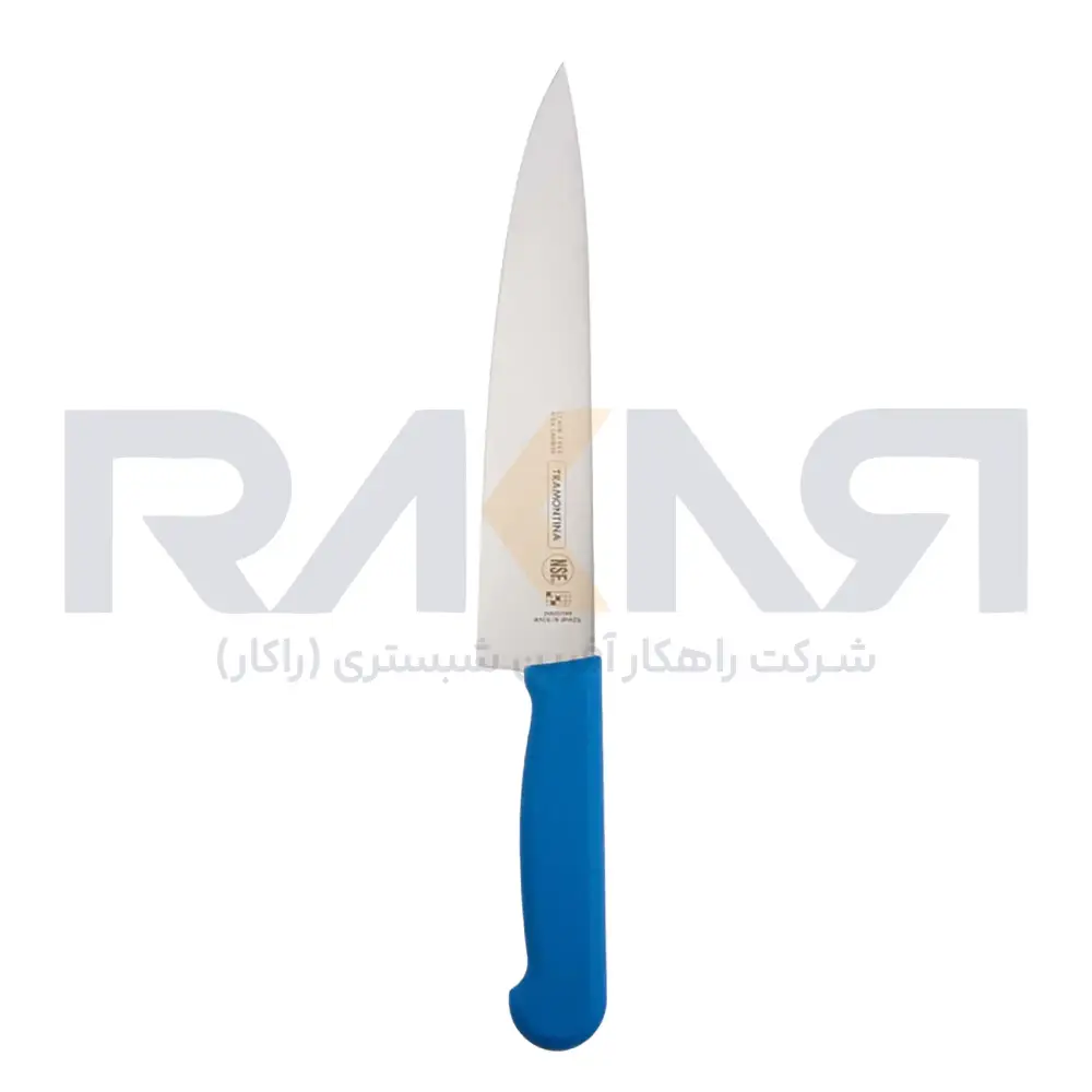 Tramontina 20 cm butcher knife blue handle 1 چاقو قصابی ۲۰ سانتیمتری ترامونتینا دسته آبی 1