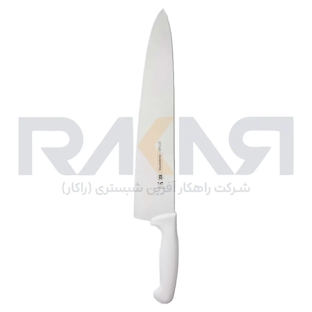 Tramontina 35 cm butcher knife white handle 1 چاقو قصابی ۳۵ سانتیمتری ترامونتینا دسته سفید 1