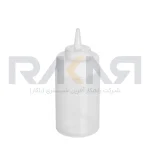 بطری سس ۳۵۵ میلی‌لیتری پلاستیکی سفید