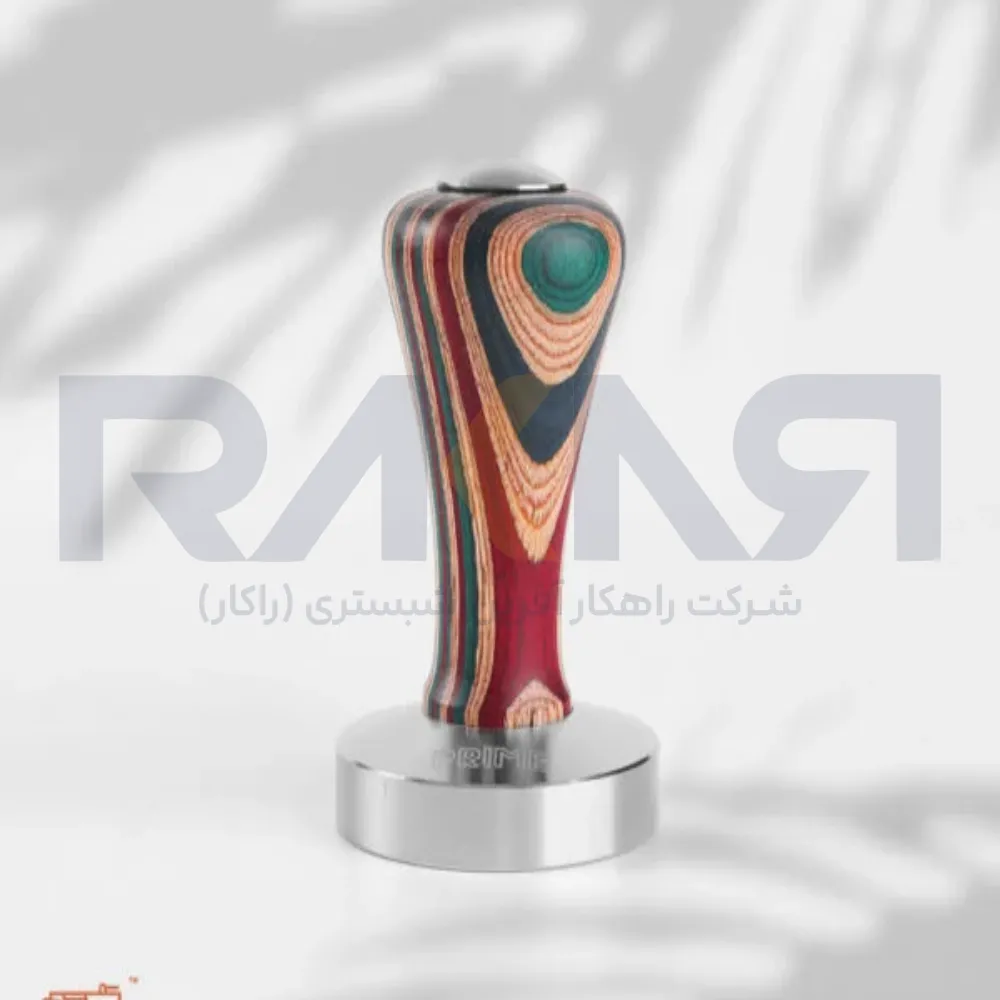 Wooden handle tamper seven colors prime تامپر دسته چوبی هفت رنگ پرایم