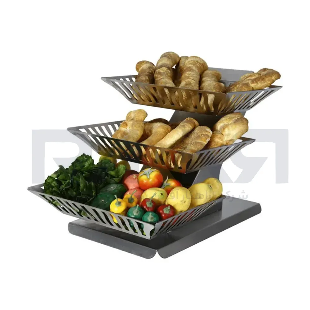 استند سرو نان استیل 3 طبقه