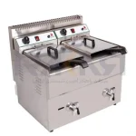 سرخ‌کن گازی دو لگن با شیر تخلیه اسمارت SMART 36