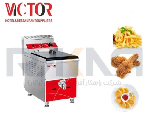 سرخ‌کن گازی رومیزی تک لگن ۱۸ لیتری ویکتور