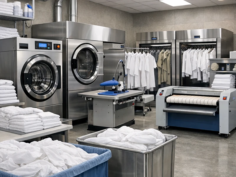 بهترین تجهیزات خشکشویی صنعتی برای هتل ها و مراکز اقامتی تجهیزات خشکشویی صنعتی