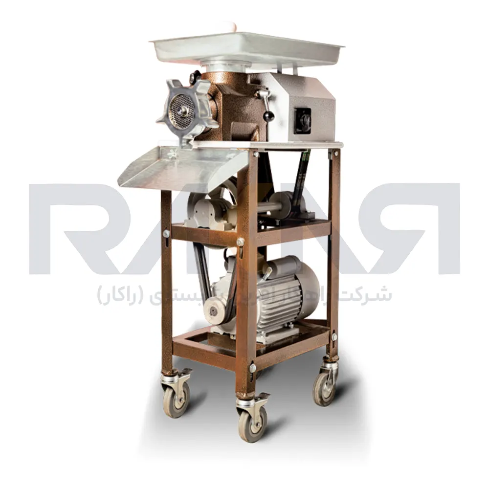 2-speed ratchet belt meat grinder چرخ گوشت تسمه ای ضامندار 2 اسب
