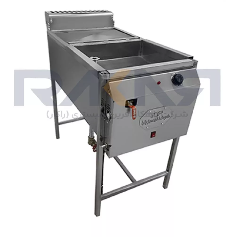 Old style industrial single basin fryer سرخ کن صنعتی تک لگن طرح قدیم