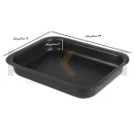 قالب پیتزا آمریکایی آلومینیومی روکش تفلون ۲۴x۱۸ سانتیمتری