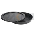 قالب پیتزا آمریکایی آلومینیومی روکش تفلون پانچ ۳۸ سانتیمتری همراه با در کیچن تک