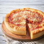 قالب پیتزا آمریکایی آلومینیومی روکش تفلون لبه دار ۲۳ سانتیمتری