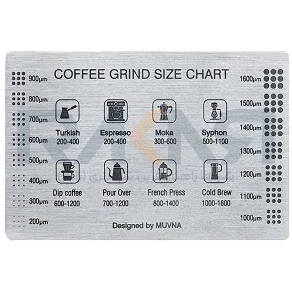 MUVNA Coffee Bean Measuring Ruler خط کش اندازه گیری سابه قهوه MUVNA