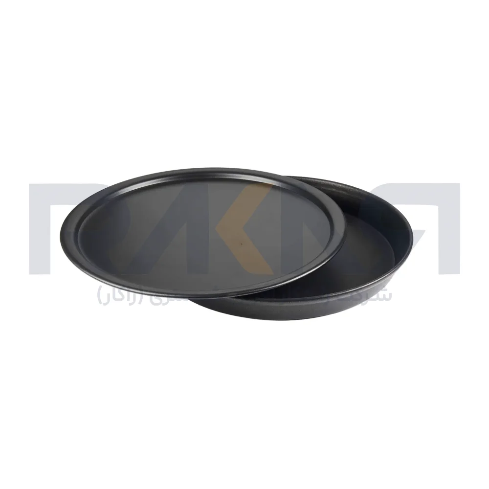 Teflon-coated 23 cm aluminum American pizza pan with lid KitchenTek قالب پیتزا آمریکایی آلومینیومی روکش تفلون ۲۳ سانتیمتری همراه با درب کیچن تک