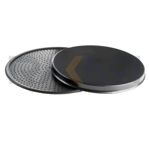 قالب پیتزا ایتالیایی آلومینیومی روکش تفلون ۲۳ سانتیمتری همراه با درب کیچن تک