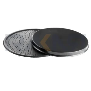 قالب پیتزا ایتالیایی آلومینیومی روکش تفلون ۳۳ سانتیمتری همراه با درب کیچن تک