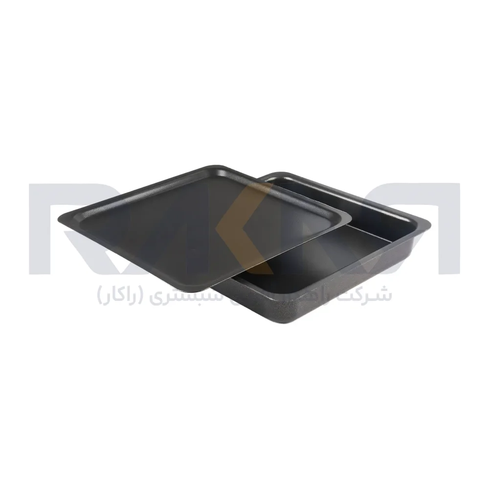 قالب پیتزا آمریکایی آلومینیومی روکش تفلون ۱۷ سانتیمتری با درب کیچن تک