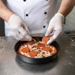 قالب پیتزا آمریکایی آلومینیومی روکش تفلون ۱۷ سانتیمتری