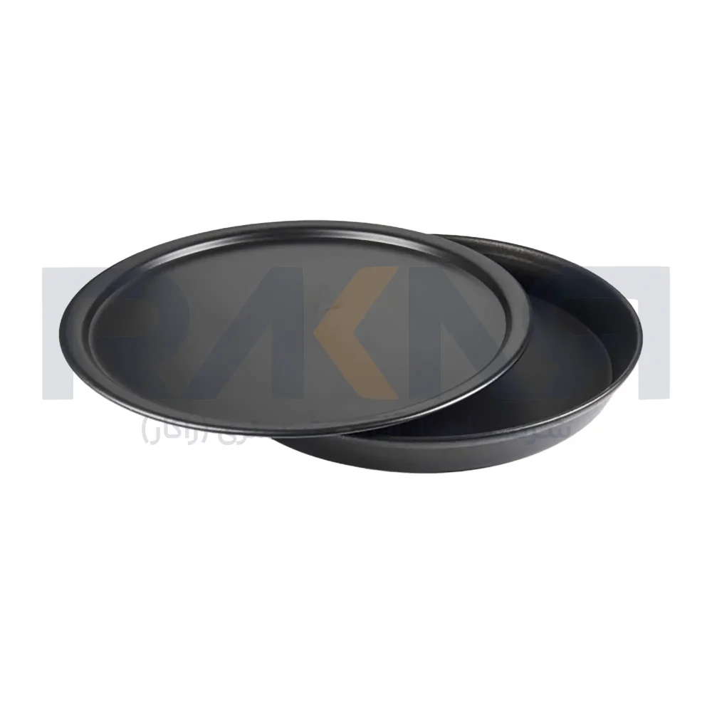 Teflon-coated aluminum American pizza pan 30 cm with lid Kitchen Tech قالب پیتزا آمریکایی آلومینیومی روکش تفلون ۳۰ سانتیمتری همراه با درب کیچن تک