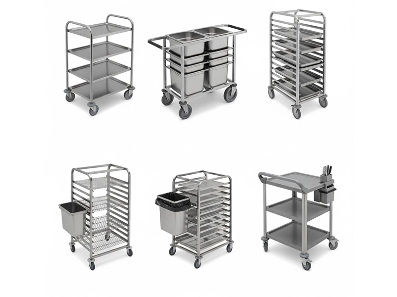 معرفی انواع ترولی آشپزخانه صنعتی و کاربرد هرکدام انواع ترولی آشپزخانه صنعتی
