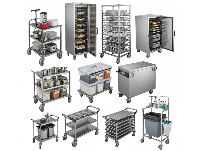 معرفی انواع ترولی آشپزخانه صنعتی و کاربرد هرکدام انواع ترولی آشپزخانه صنعتی