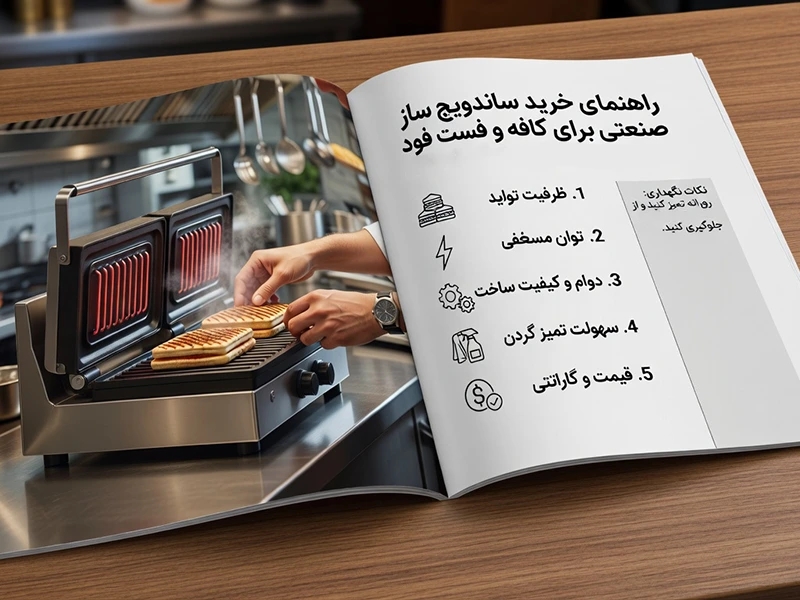 راهنمای خرید ساندویچ ساز صنعتی