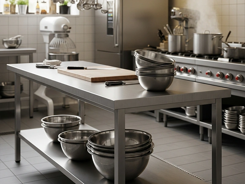 ویژگیهای ضروری میز کار استیل آشپزخانه صنعتی میز کار استیل آشپزخانه صنعتی