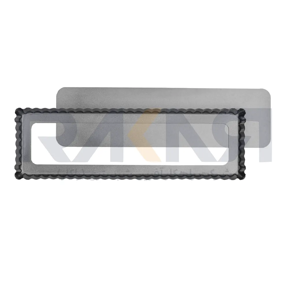 10×34cm Non-Stick Rectangular Tart Pan with Removable Bottom قالب تفلون تارت کف متحرک مستطیل 10×34