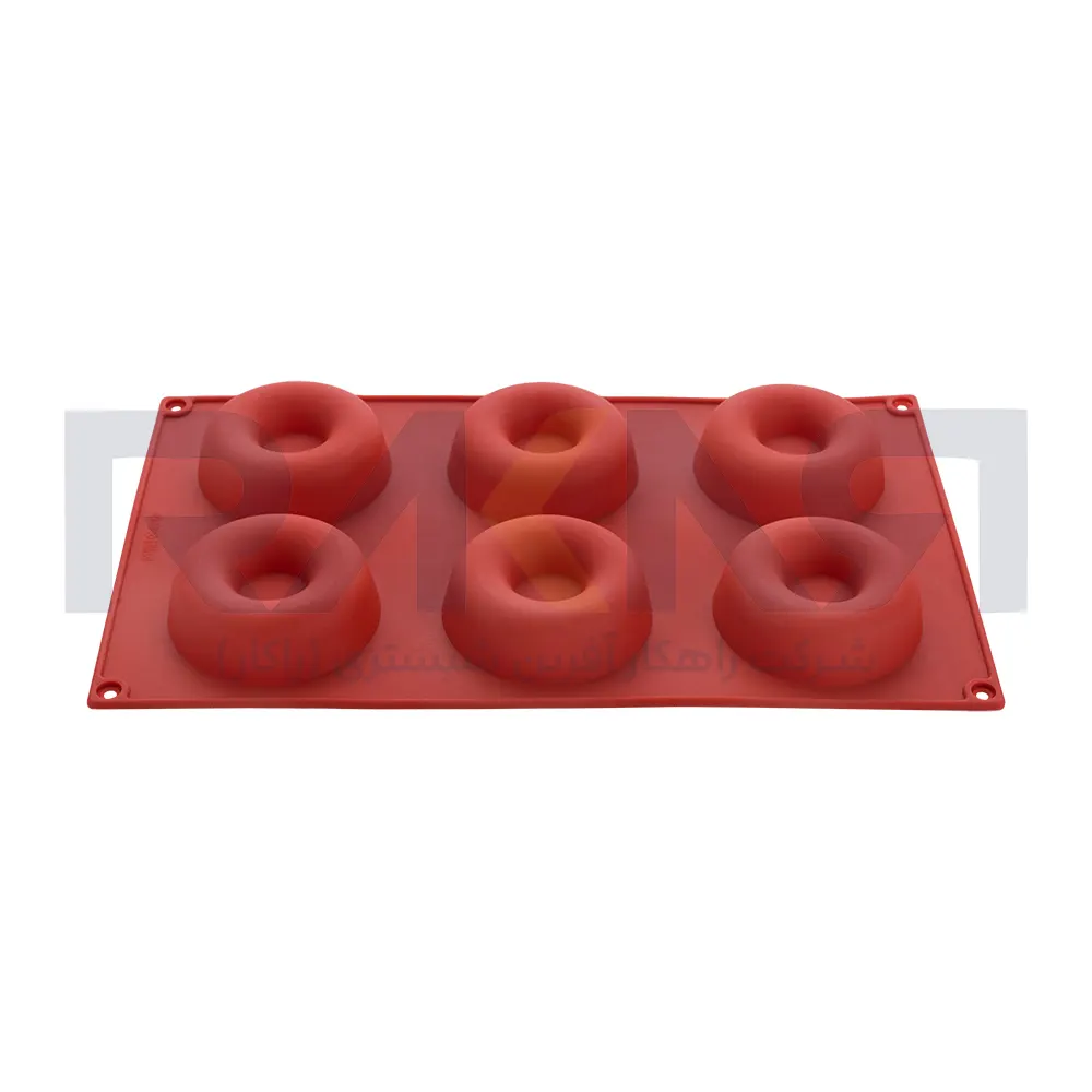 6-piece donut silicone mold قالب سیلیکونی طرح دونات 6 عددی