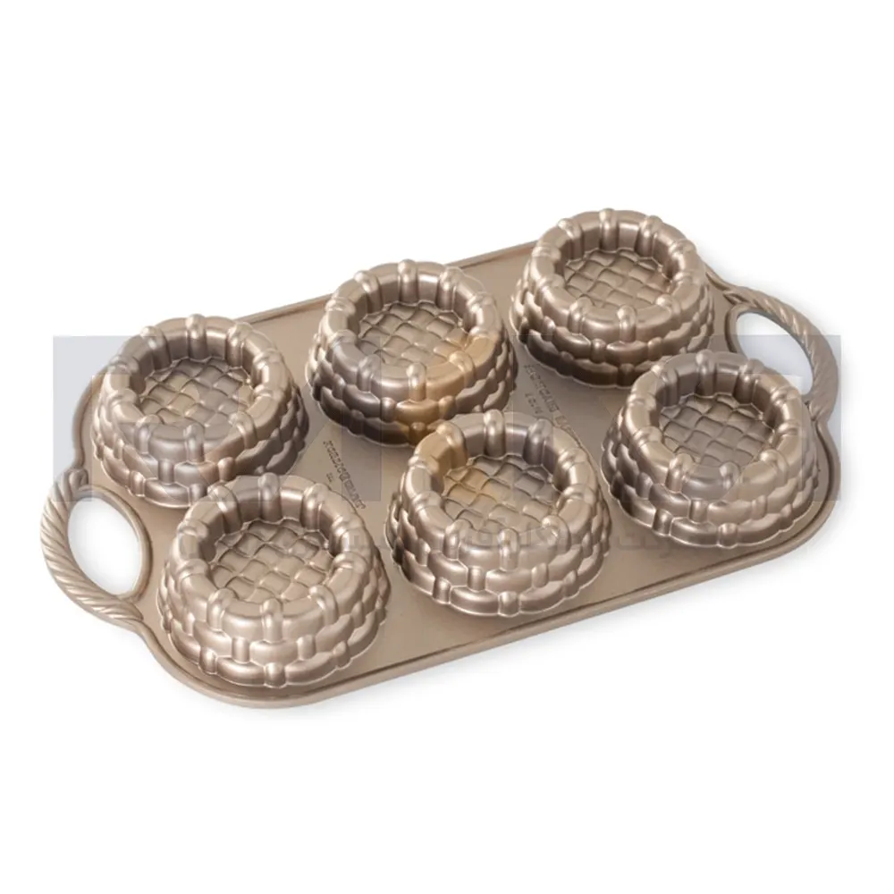 Cast iron mini cake baskets mold قالب چدنی مینی کیک Baskets