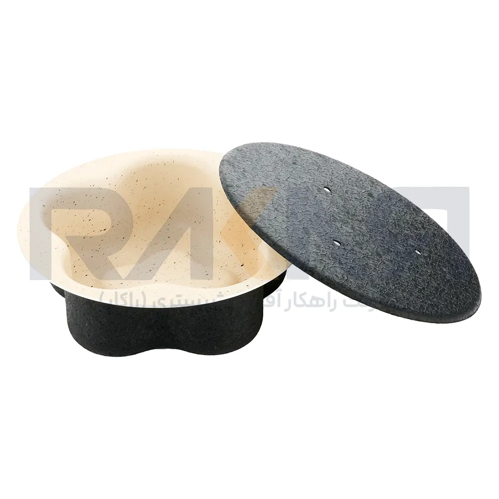 Embossed five-leaf flower pot mold قالب کته گل پنج پر کف برجسته