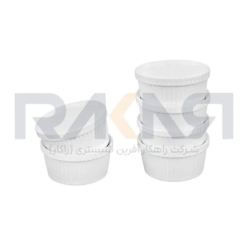 ست 6 عددی رمکین سفید
