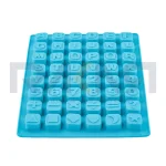 قالب سیلیکونی شکلات مکعبی حروف و اعداد CM030C