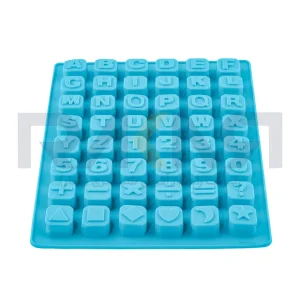 قالب سیلیکونی شکلات مکعبی حروف و اعداد CM030C
