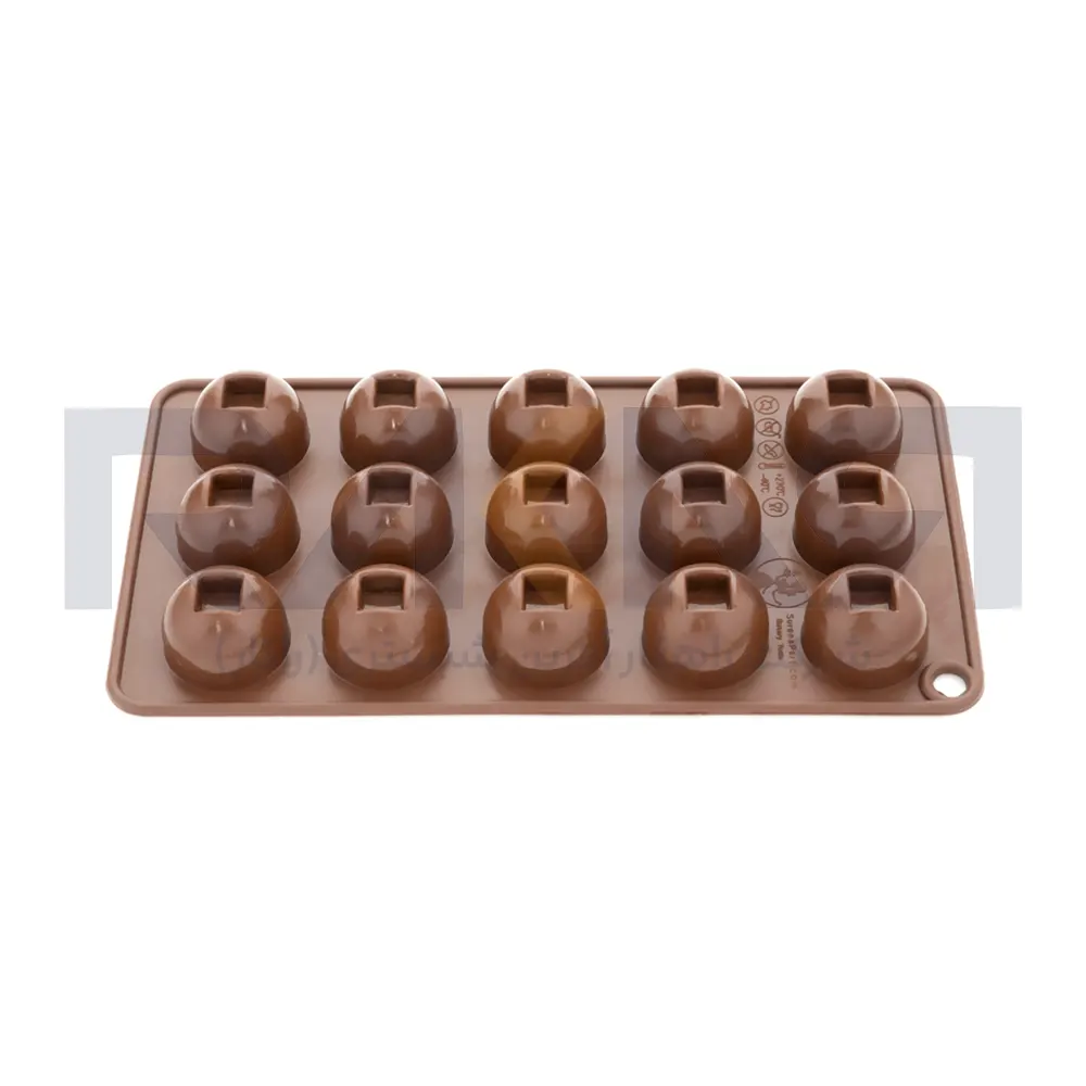 Silicone chocolate mold with a jeweled circle design قالب سیلیکونی شکلات طرح دایره نگینی