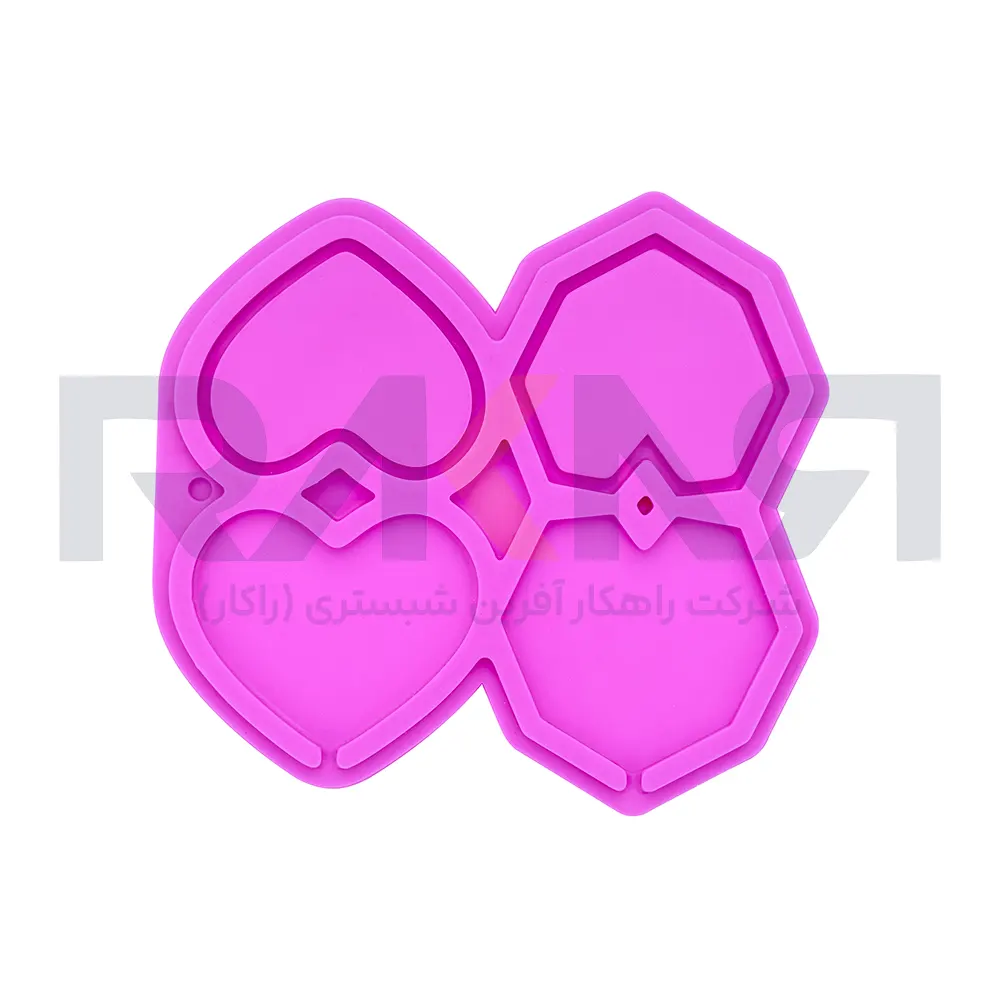 Simple and broken heart shaker candy silicone mold قالب سیلیکونی آبنبات شیکر قلب ساده و شکسته