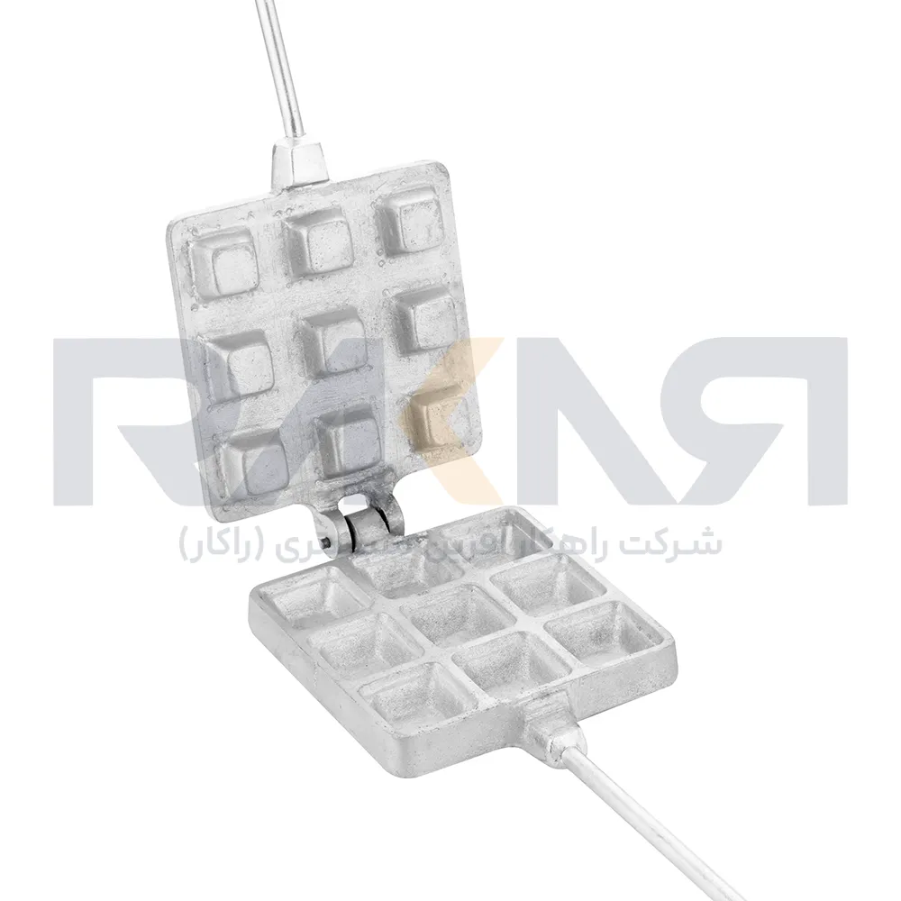Manual cube waffle maker وافل ساز دستی مکعب