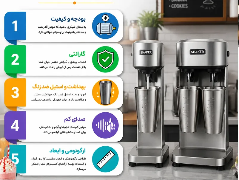 شیکر میلک شیک مناسب برای چه نوع کافه ها و منوهایی ایده آل است؟