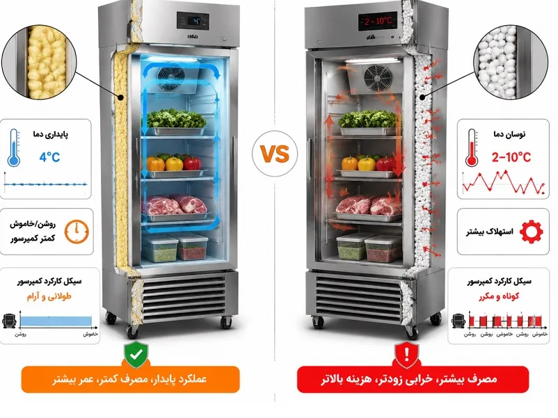 بهترین یخچال کبابی برای رستوران ایرانی؛ ۴ مدل پرفروش و کممصرف در ۱۴۰۵ چرا استیل ۳۰4 در یخچال کبابی اهمیت حیاتی دارد؟