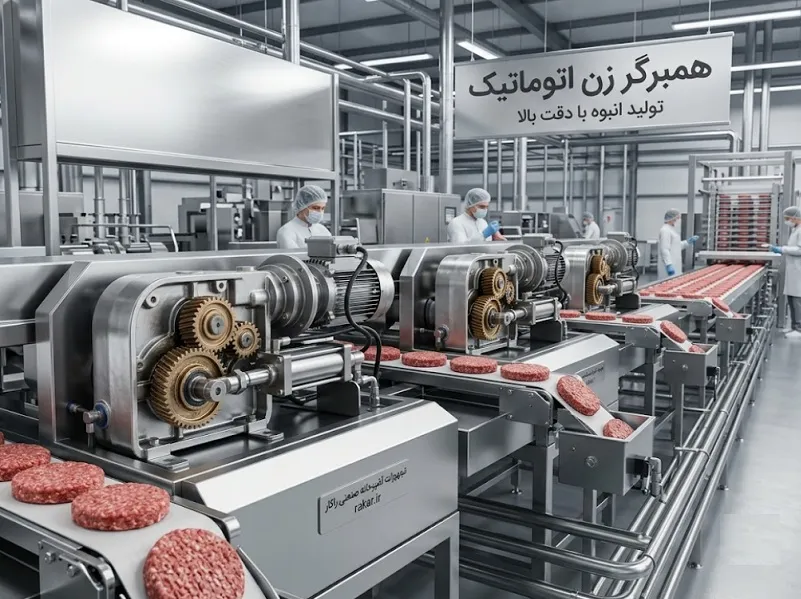 بررسی مکانیزم هیدرولیک و پنوماتیک در دستگاه همبرگر زن اتوماتیک