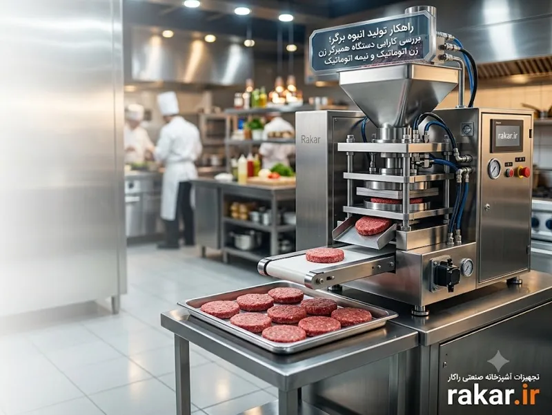 بررسی دستگاه همبرگر زن اتوماتیک و نیمه اتوماتیک