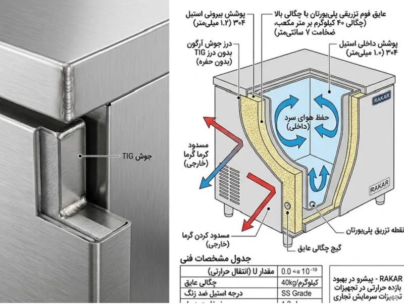 افزایش سرعت خط پخت فست فود با فریزر میزکار صنعتی ارگونومی فریزر میزکار؛ سانتی مترها روی سرعت سرویس اثر می گذارند