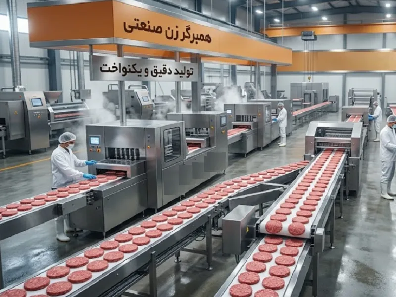 نحوه عملکرد همبرگر زن صنعتی در آشپزخانه های بزرگ تولید دقیق و یکنواخت همبرگر زن صنعتی