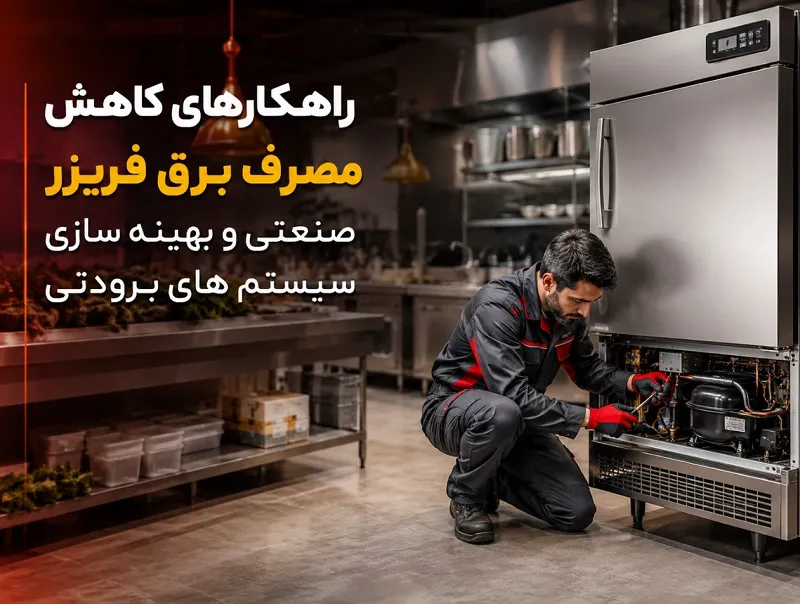راهکارهای کاهش مصرف برق فریزر صنعتی + ۵ ترفند برای بهینه سازی سیستمهای برودتی کاهش مصرف برق فریزر صنعتی