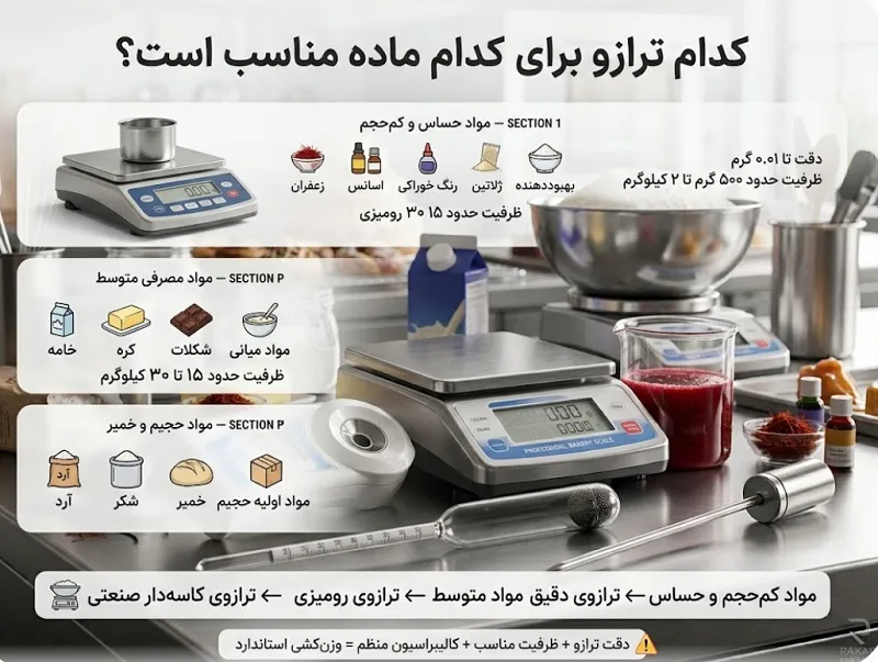 ابزارهای اندازه گیری در قنادی؛ چرا دقت در وزن مواد کیک مهم است؟ ابزارهای اندازه گیری در قنادی