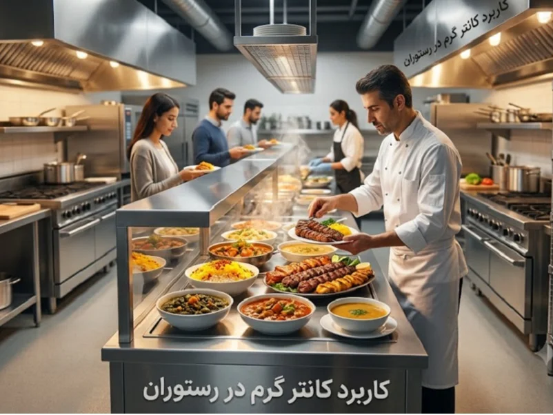 کاربرد کانتر گرم در رستوران؛ چرا برای حفظ کیفیت غذا ضروری است؟ کاربرد کانتر گرم در رستوران
