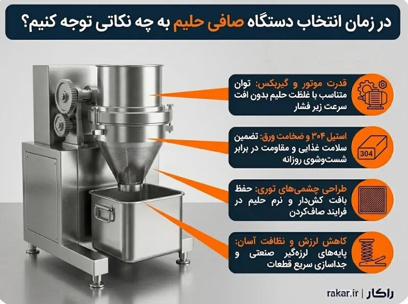 دستگاه حلیم صاف کن