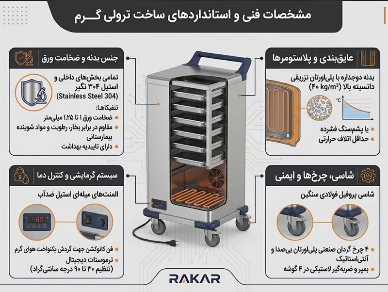 مشخصات فنی و استانداردهای ساخت ترولی گرم