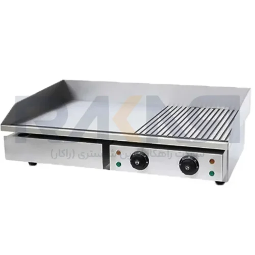 دستگاه گریل صنعتی برقی ویکتور JS-822 تخت و شیار دار